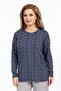 Women's High Quality Round Neck Floral Patterned Middle Age Mother Combed Cotton Blouse 6541
