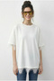 Women's White Lace Detailed Crew Neck Oversize T-Shirt 1046 60283955 - 2