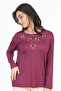 New Model 2024 Embroidered Round Neck Lycra Mother Combed Cotton Blouse 6450 - 2