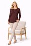 New Season Women's Middle Age and Above Long Sleeve Lapel Patterned Stretch Fabric Mother Combed Cotton Blouse 6390 - 4