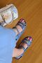 Denim Braided Genuine Leather Sandals-model: Bougainvillea - 4