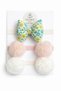 Baby Girl Bow & Pompom Bandana - Hair Band Set of 3