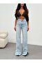 Women's High Waist 100% Cotton Jean Trousers - 2