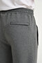 Men's Anthracite Sweatpants – Combed Cotton Fabric – Embroidery Detailed - 3