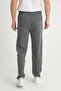 Men's Anthracite Sweatpants – Combed Cotton Fabric – Embroidery Detailed - 5