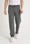 Men's Anthracite Sweatpants – Combed Cotton Fabric – Embroidery Detailed - 6
