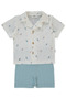 Perforated Shorts Pajama Set 2 Pieces (Sweet Pyjamas/26) Petrol Green