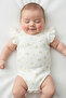 Ajurlu Short Sleeve Bodysuit with Age Print (Bloom) Yellow - 4