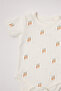 Interlock Short Sleeve Body Ay (Baby Carrot) Ecru - 3