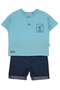 Tencel Shorts 2-Piece Set (Wave Power) Dark Blue