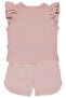 Two-Strap Shorts 2-Piece Set (Lacy Girl) Pink - 2