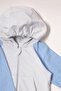 Two-Strap Hooded Cardigan 3-Piece Set (in the Sea) Gray - 3