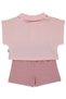 Pique Shorts Skirt 2-Piece Set (Colorful Moment) Pink - 2