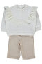 Woven Pants 2-Piece Set (Stylish) Beige