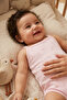 Interlock Corded Strap Bodysuit with Moon Print (Flower Garden) Pink - 4