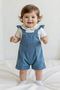 Tencel Salopet 2-Piece Set (Flower Girl) Blue - 4