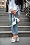 Bello White Skin (9 cm Heel) Platform Heeled Casual Shoes