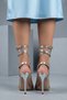 Sedona Women's Heeled Evening Dress Sandals Silver Metallic - 4