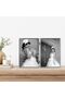 إطار صورة مزدوج مفصلي، مقاس 12.7 × 17.8 سم، لون فضي - 2