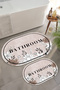 Special Design, Non-Slip Base, Thin, Washable, Modern Bathroom Mat Set - 60x100 cm & 40x60 cm - 4