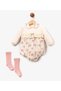 Baby Girl Floral Muslin Socks and Snap Romper Set of 2 Not Included in the Bandana Set - 2