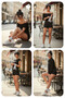 وشاح أبيض أسود منقّط منقوش فيسكوز - 100x7 سم - 4