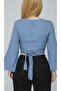 %100 cotton muslin Tie-Detail Cropped - 3
