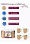 Ceramic Mug 4 pcs set - 2 tone Beige - 4