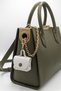 Genuine Leather Mini Charm Bag - 7.5 cm Gold Chain Holster