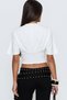 V-Neck Sleeves Loose Fitting Waist Short-Sleeved Stretchy Women's Blouse - 2