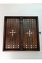 Mother of Pearl Inlay Filigree Embroidered Handcrafted Medium Size Wooden Backgammon - Light Color (20X40 cm) - 8