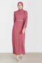 Rhinestone Embroidered Dress with Pleated Sleeves 42592 - 2