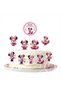 Pink Minnie Mouse Cake Decoration 10 Pcs
