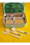 Sefer Taşi 304 Steel 2 Compartments 16 cm 22,5 cm Lockable Lid Green - 4
