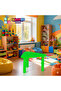 Adjustable Height Kids Plastic Table, Triangular Activity Study Table for Kindergarten Playroom - 6