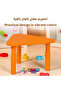 Adjustable Height Kids Plastic Table, Triangular Activity Study Table for Kindergarten Playroom - 2