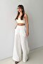 Women's Ecru Muslin Loose Cut Trousers
