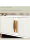 Modern Italian Wood Living Room TV Cabinet TV Table with Shelves White & Gold 120x30x40 - 6