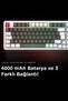 LOYAL Pro Gri/Beyaz 3 BT + 2.4 IPS Ekranlı Red Switch RGB Mekanik Kablosuz Klavye - 5