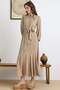 Skirt Flared Self-Adjusting Patterned Dress Kamel 9443-E - 4