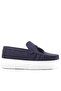 Navy Blue Lightweight Sole Boys' Moccasin Shoes - 2