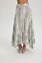 Peigi Striped Piece Indigo Midi Skirt - 3