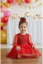 Red Long Tulle Sleeve Tutu Baby Girl Dress - Cinderella - 2