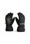 L-Xl Wide Fit Furry Inside Zippered Hidden Wallet Motorcycle Ski Gloves - 3