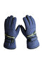 L-Xl Wide Fit Furry Inside Zippered Hidden Wallet Motorcycle Ski Gloves - 8