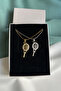 Steel Necklace with Racket Figure - 4