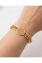 Steel Gold Color Flower of Life Bracelet