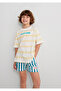 Printed Yellow T-Shirt Oversize / Wide Cut 6610333-89949