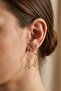 Steel Gold Star Hoop Earrings
