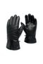 L-Xl Fur Lined Motorcycle Casual Winter Gloves - Model with Zipper and Buckle Style Detail